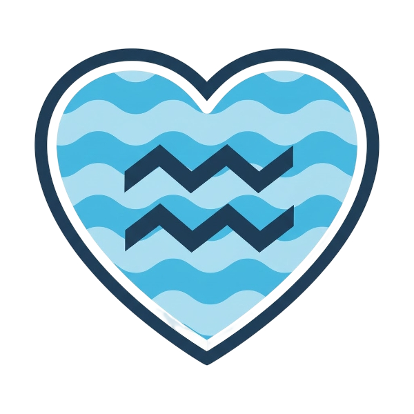 Aquarius and White heart