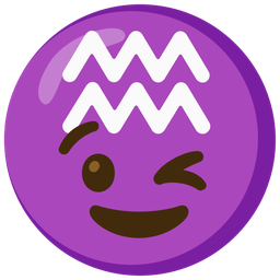 Aquarius and Winking face