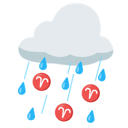Aries and cloud with rain