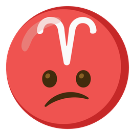 Aries and confused face