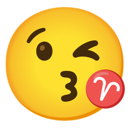 Aries and Face blowing a kiss