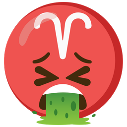 Aries and face vomiting