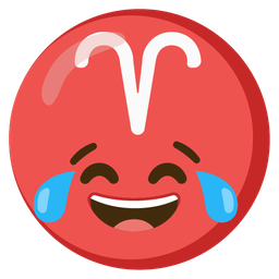 Aries and Face with tears of joy