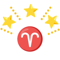 Aries and glowing star