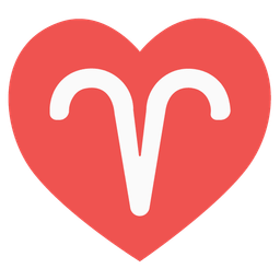 Aries and heart suit