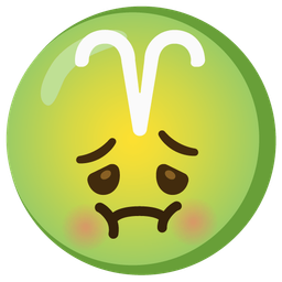 Aries and nauseated face