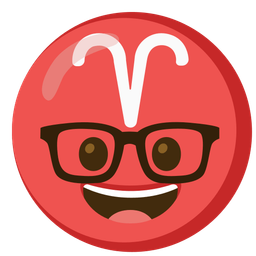 Aries and nerd face