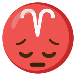 Aries and pensive face