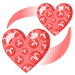 Aries and revolving hearts