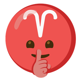 Aries and shushing face