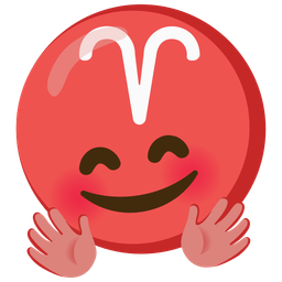 Aries and Smiling face with open hands