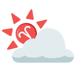 Aries and sun behind cloud