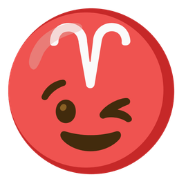 Aries and Winking face