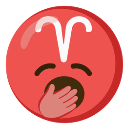 Aries and yawning face