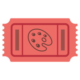 artist palette and admission tickets