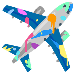 artist palette and airplane