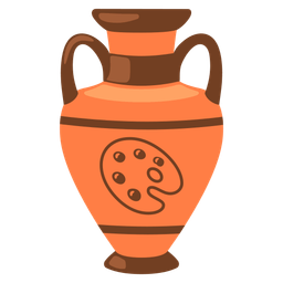 artist palette and amphora
