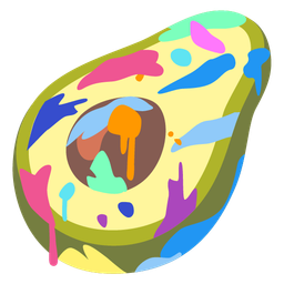 artist palette and avocado