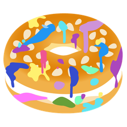 artist palette and bagel