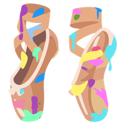 artist palette and ballet shoes