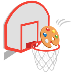 artist palette and basketball