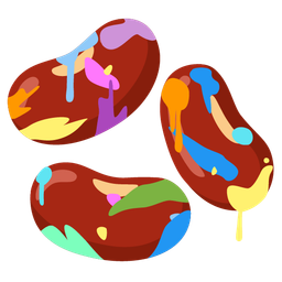 artist palette and beans