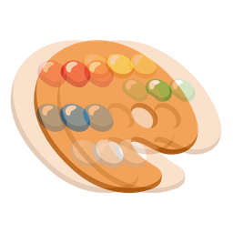 artist palette and beating heart