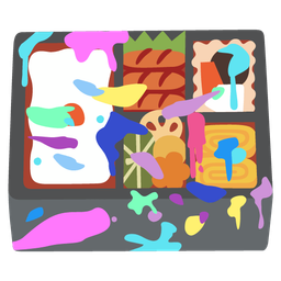 artist palette and bento box