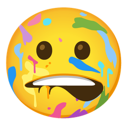 artist palette and biting lip