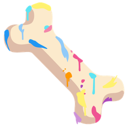 artist palette and bone