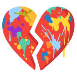 artist palette and broken heart