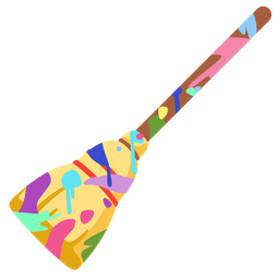 artist palette and broom