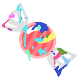 artist palette and candy