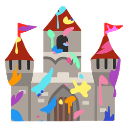 artist palette and castle