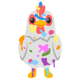 artist palette and chicken