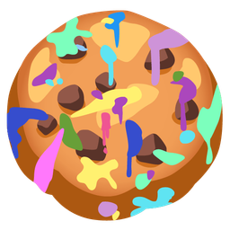 artist palette and cookie