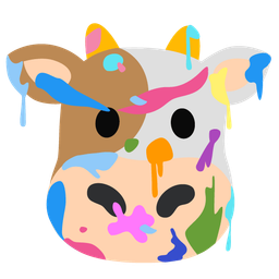 artist palette and cow face