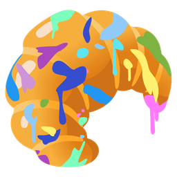 artist palette and croissant