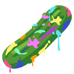 artist palette and cucumber