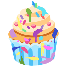 artist palette and cupcake