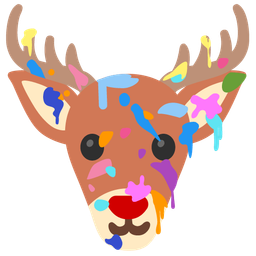 artist palette and deer