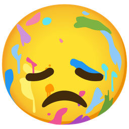 artist palette and disappointed face