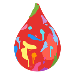 artist palette and drop of blood