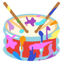 artist palette and drum