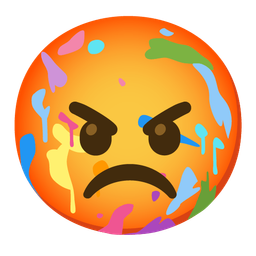 artist palette and enraged face