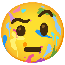 artist palette and face with raised eyebrow