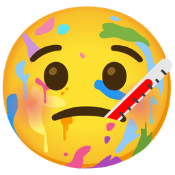 artist palette and face with thermometer