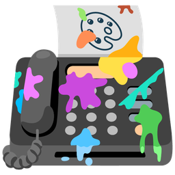 artist palette and fax machine