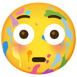 artist palette and flushed face