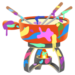 artist palette and fondue